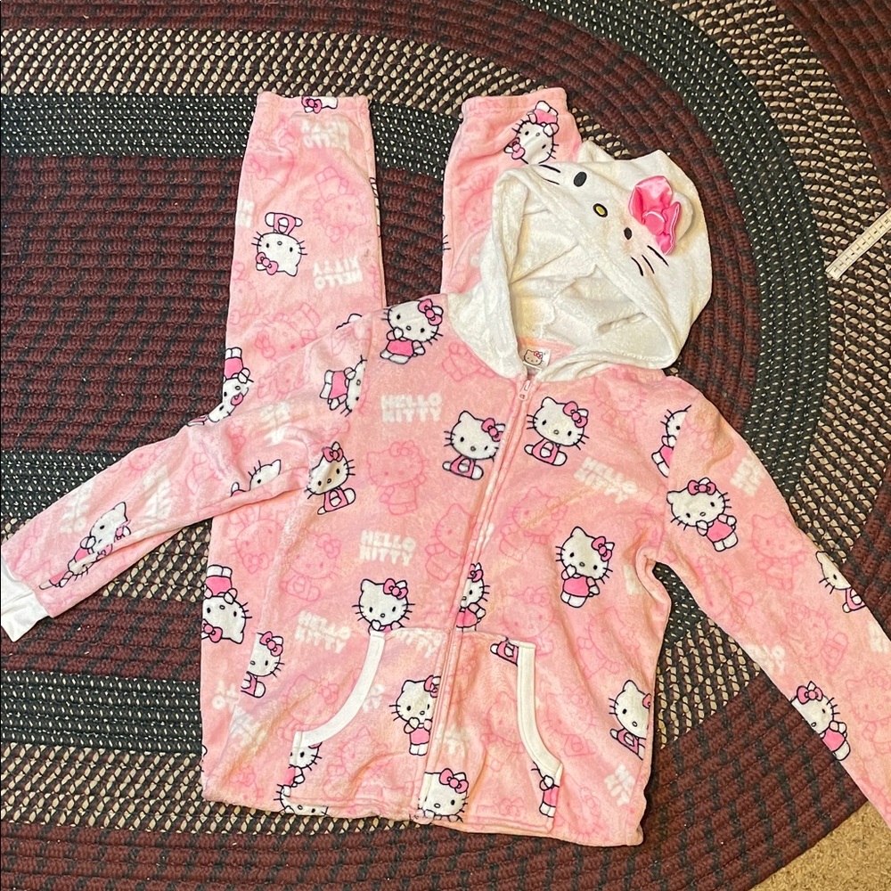 Hello‎ Kitty Pink Sleepwear Onesie Size Large Woman’s